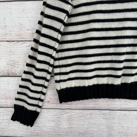 Rails Wool Cashmere Blend Perci Bretton Heart Sweater Womens Large Cream Black - Picture 13 of 14